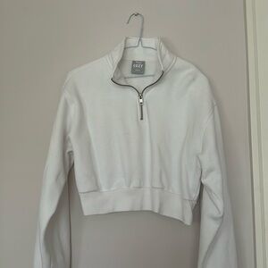 TNA COZY PERFECT CROPPED HALF ZIP SWEATSHIRT Size S